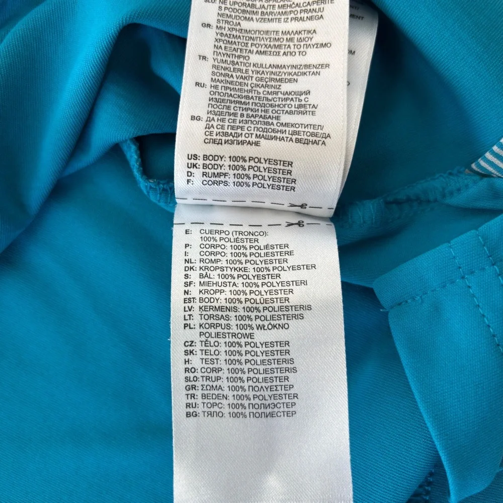 Adidas ClimaCool Mens Golf Polo Shirt Teal Blue Naples Beach Hotel Crest Large
